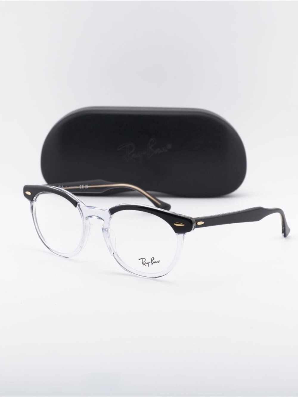 Ray Ban RX5598 2034 Square Eyeglasses 51mm – Black on Transparent
